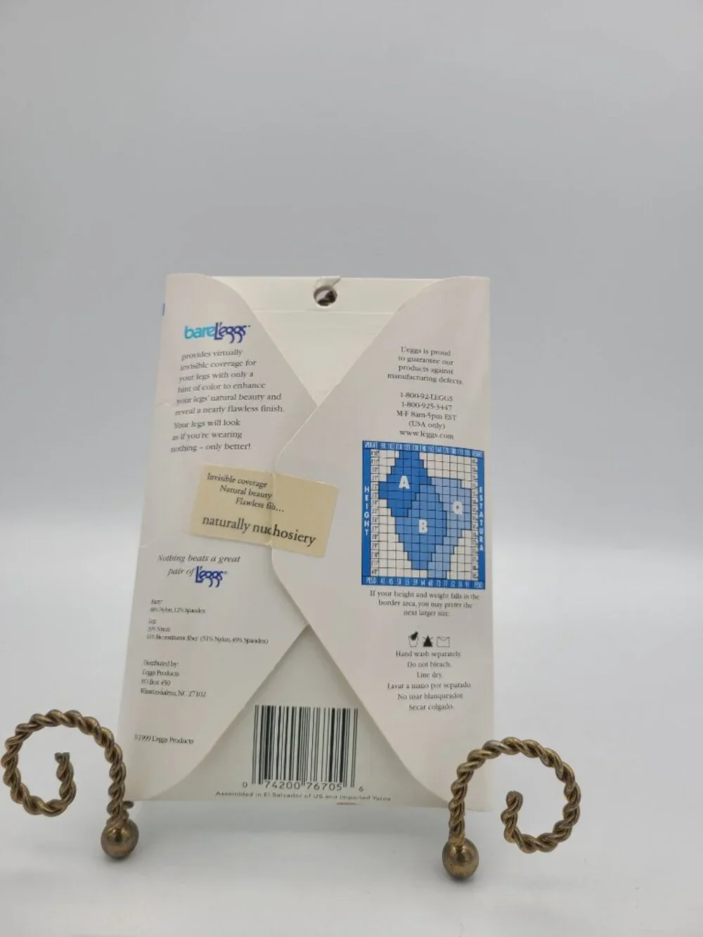 Bare L'eggs Control Top Pantyhose Brown Size A Never worn Vintage